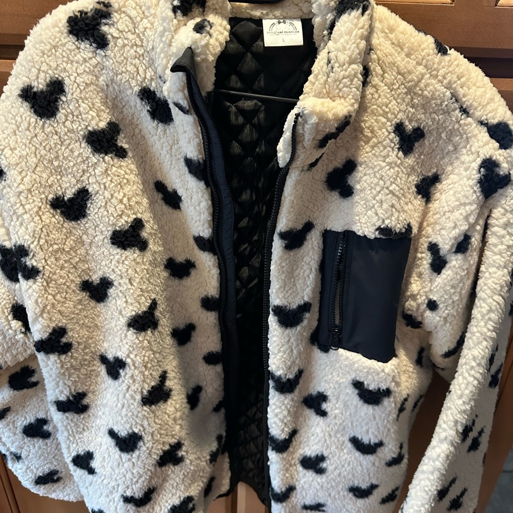Disney Cream and Black Sherpa Jacket